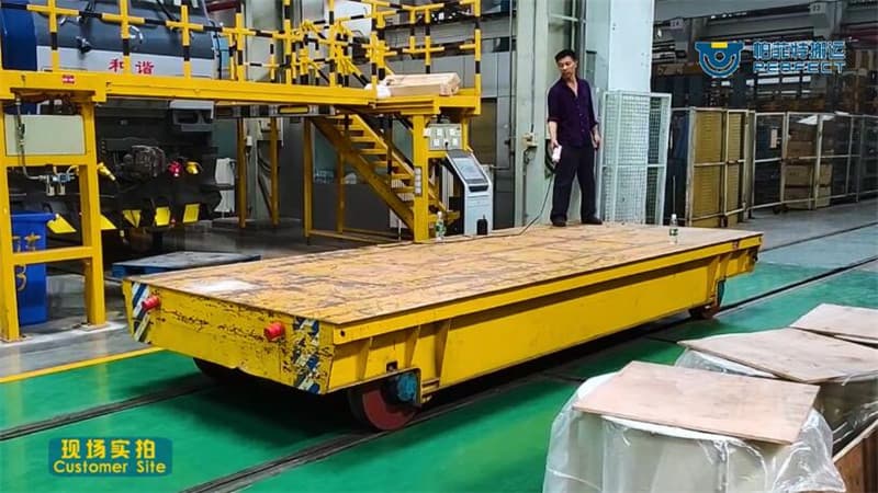 Motorized Die Cart For Marble Slab Transport 120 Ton